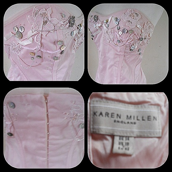Pretty in pink embellished Karen Millen bustier - Picture 4 of 4