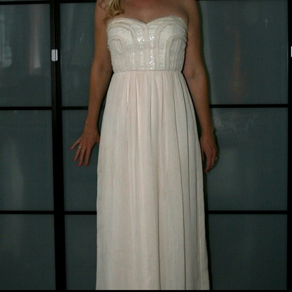 BCBG floor length dress blush dress - Picture 4 of 4
