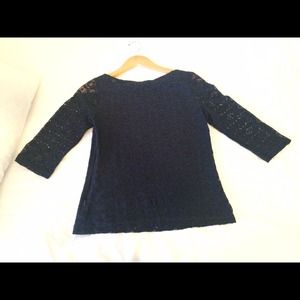 Banana republic navy blue lace top