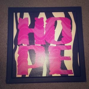 HOPE wooden sign for room decor