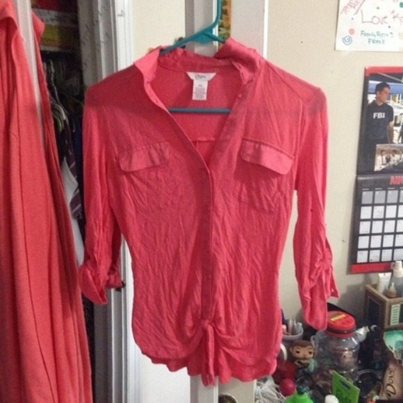 Long Sleve tie in front shirt - Picture 1 of 3
