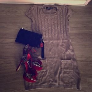 Gray Sweater Dress