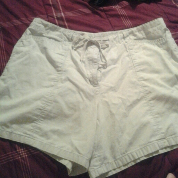 Ivory shorts.
