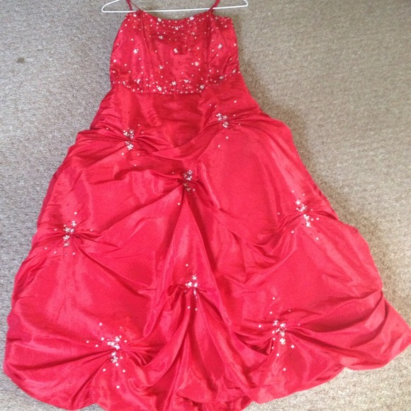 Girls  Red formal dress.  Size 10