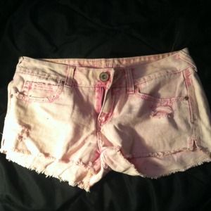 Acid wash shorts