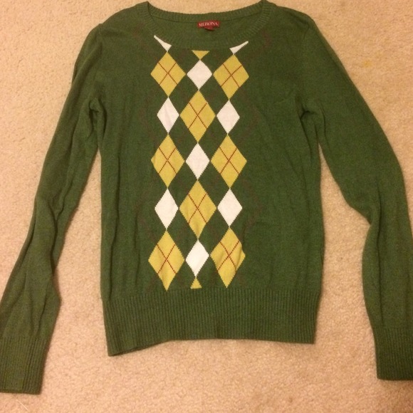 Green Argyle Sweater