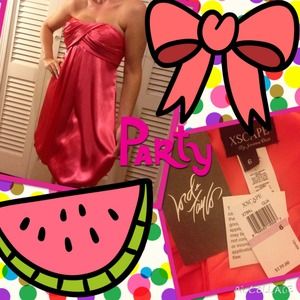 🌈Fun and Flattering Watermelon Satin Dress🌈