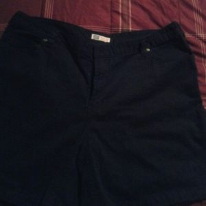 Black cotton shorts
