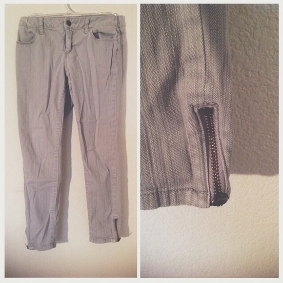 Grey Denim Capris