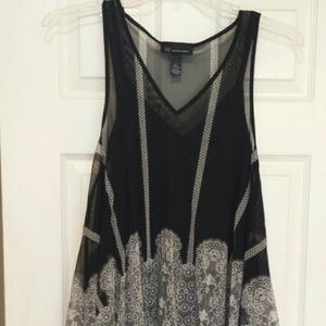 INC black and white tunic