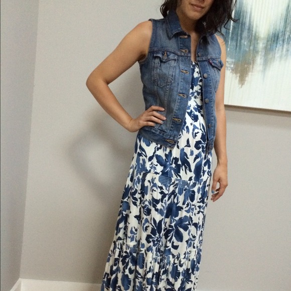 Floral maxi dress (extra long!)