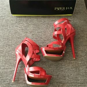RESERVED NWB Paper Fox Sexy Red 5" Heels Size 8