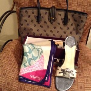 Dooney Bag, Moda Shoes & Coach scarf BUNDLE