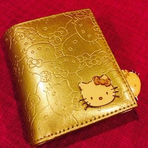Golden Hello Kitty Wallet