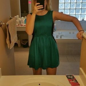 CCO UO Teal + Black, pocket dress.