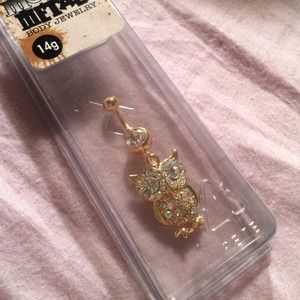 Morbid Metals Owl Belly Button Ring