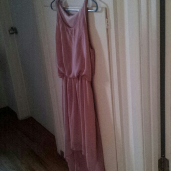Purple silky dress