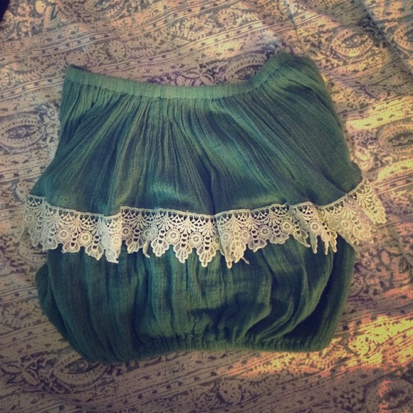 Planet Blue Strapless Top