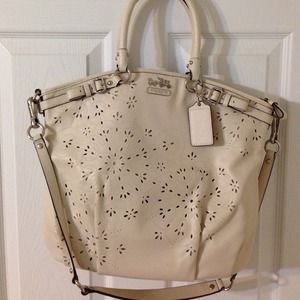 Large Coach Tote Large winter white interior