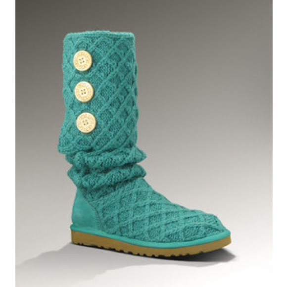 UGG Shoes - Superb UGG Metallic Deep Aqua LATTICE CARDY boots UGG Shoes - Superb UGG Metallic Deep Aqua LATTICE CARDY boots