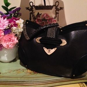 Dior Black Leather Chain-mail Jeanne Bag