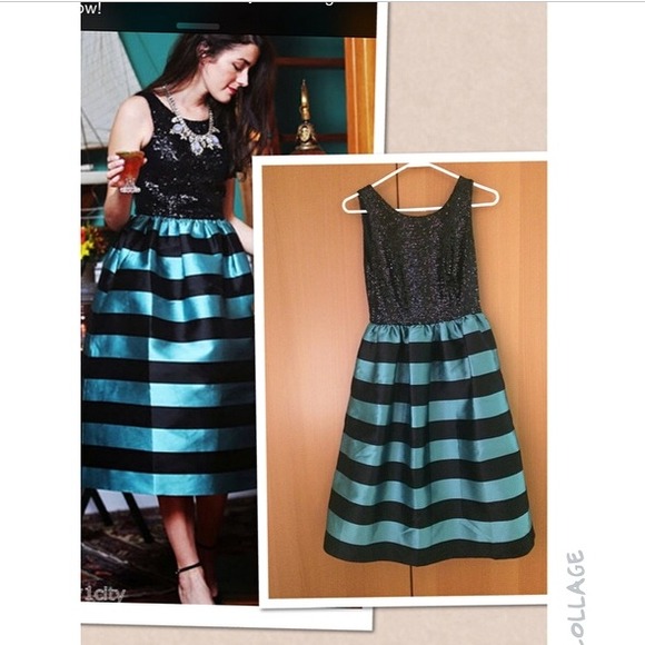 Starlit Stripe Dress Anthropologie