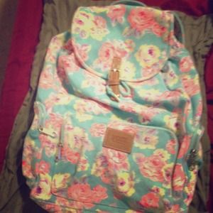 Floral print Victoria secret pink backpack