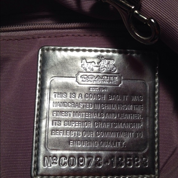 Silver Coach Tote Bag - Picture 2 of 4