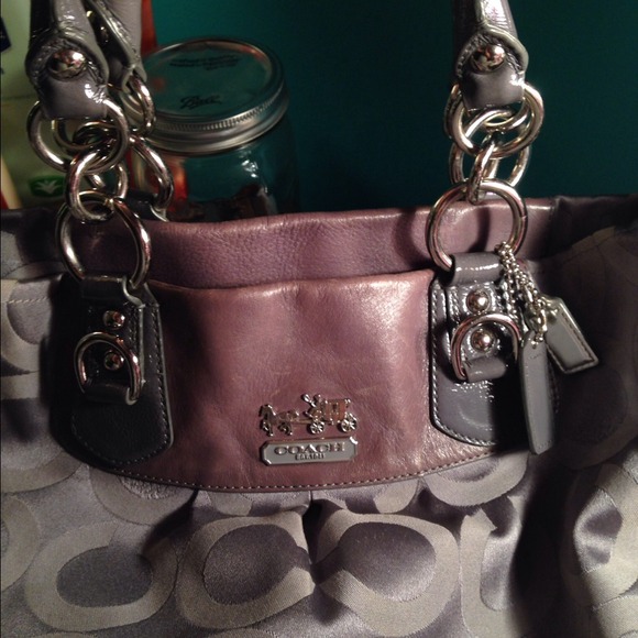 Silver Coach Tote Bag - Picture 3 of 4