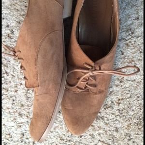 Faux Suede Oxfords by Forever 21