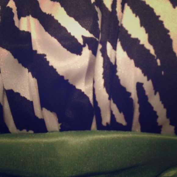Zebra strapless homecoming/prom dress