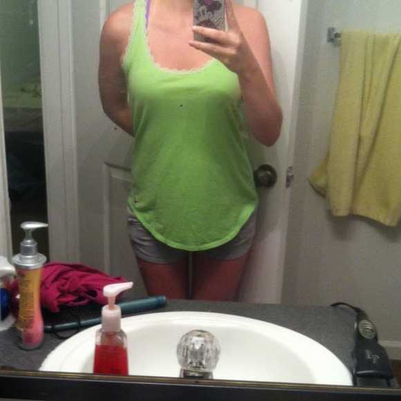 Racer back lime green tank . - Picture 2 of 4