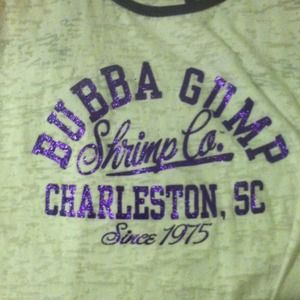 Racer back glitter letters shirt
