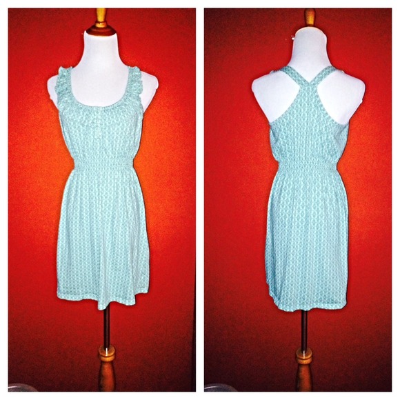Green racer back dress