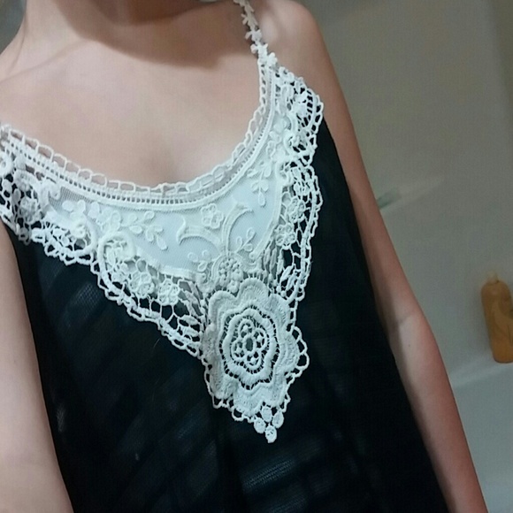 Crochet Black Cami