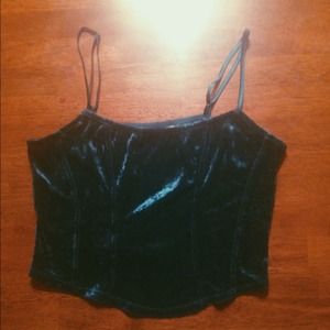 Victoria's Secret Green Velvet Crop Top