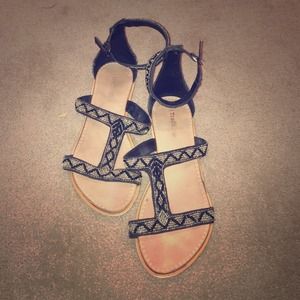 Beaded strappy sandals