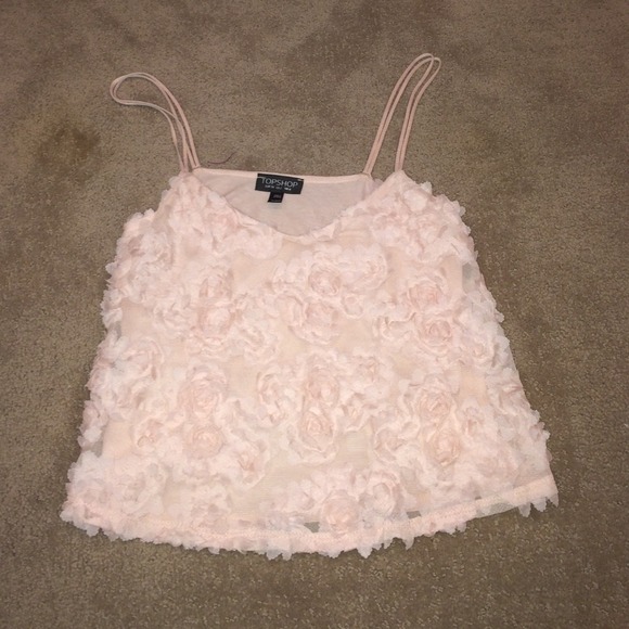 Topshop Flower Crop Top
