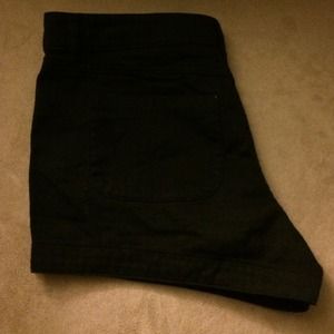 Black low rise shorts