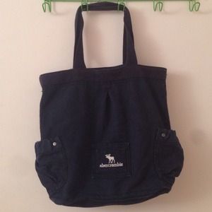 Navy Blue Abercrombie Tote