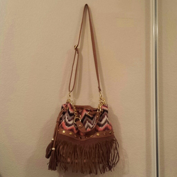REDUCED Crossbody Tribal-Fringe purse