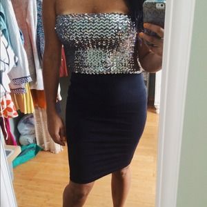 Toppettes by A.Brod 70's Sequin Strapless Top