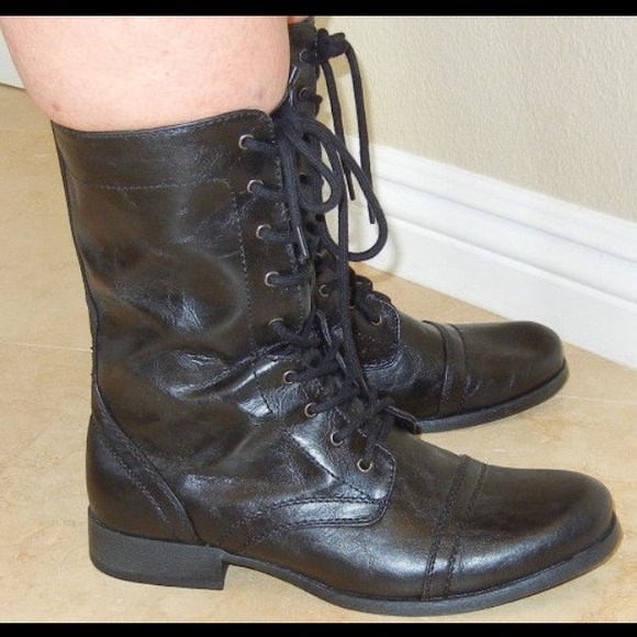 Charlotte Russe Lace Up Black Boots NEW Size 10
