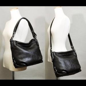 Black leather crossbody