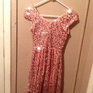 Pink Sequined Dress