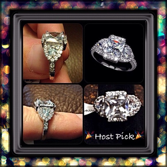 18k WGP 4.5 CTW Swiss CZ Ring TODAY ONLY