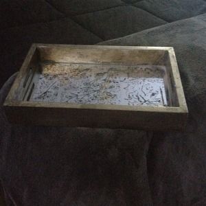 Mirrored perfume tray.