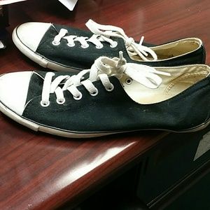 Black and white low top Converse