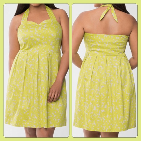 Floral Sateen Halter Dress