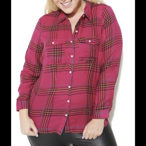 🚫SOLD ON VINTED🚫 Red plaid shirt Wet Seal - Picture 1 of 4